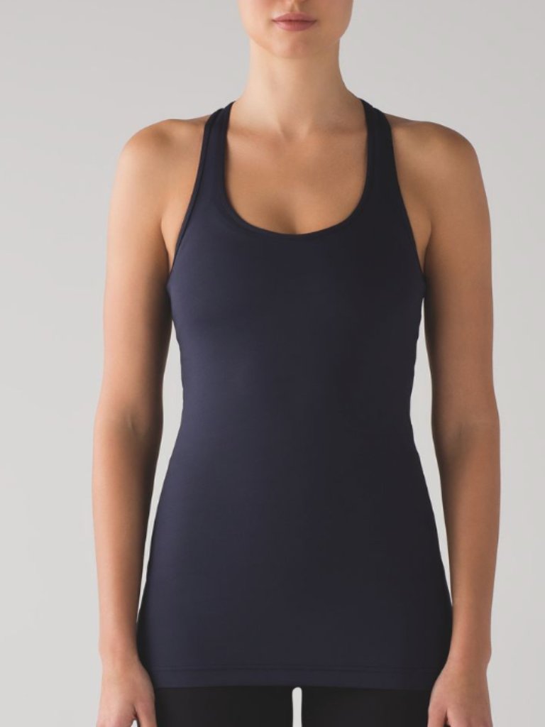 Lululemon Cool Racerback Tank Navy Blue Size 4 Small Athleisure Yoga Top